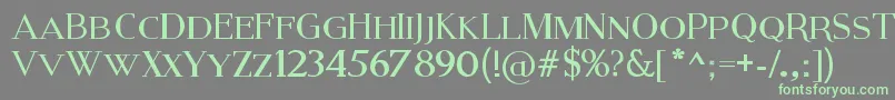 Шрифт ModernSerif – зелёные шрифты на сером фоне