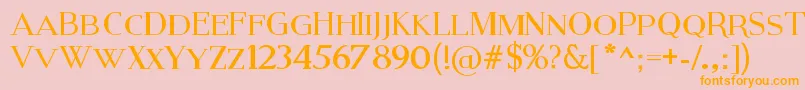ModernSerif Font – Orange Fonts on Pink Background