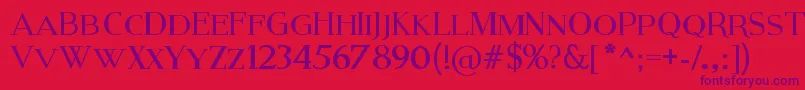 ModernSerif Font – Purple Fonts on Red Background