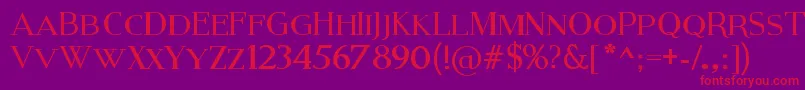 ModernSerif Font – Red Fonts on Purple Background