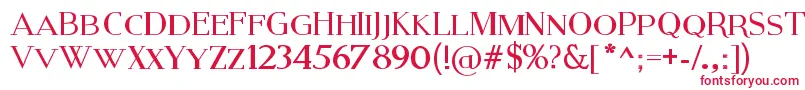 フォントModernSerif – 赤い文字