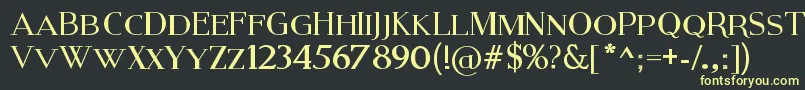 ModernSerif Font – Yellow Fonts on Black Background