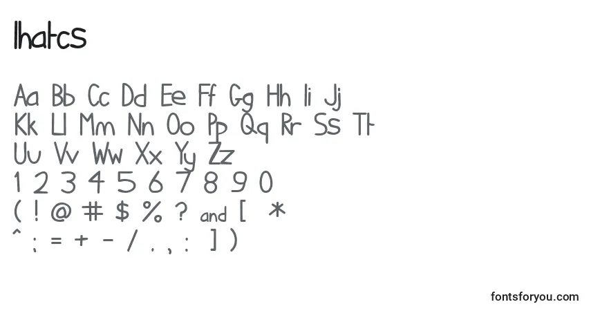 Ihatcs font – alphabet, numbers, special characters