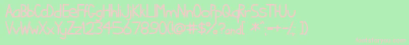 Ihatcs Font – Pink Fonts on Green Background