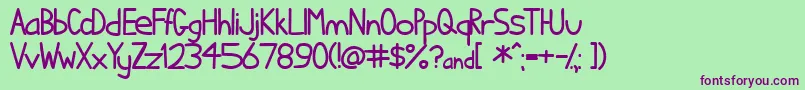 Ihatcs Font – Purple Fonts on Green Background