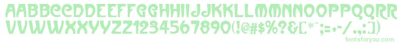 Metropolitain Font – Green Fonts on White Background