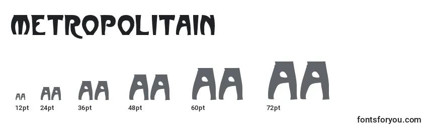 Metropolitain Font Sizes