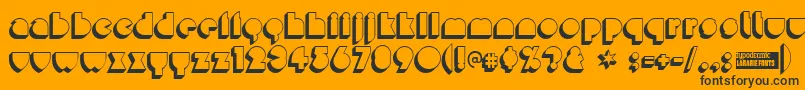 Misirlouday Font – Black Fonts on Orange Background