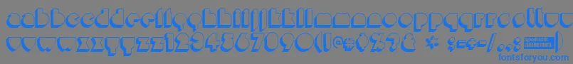 Misirlouday Font – Blue Fonts on Gray Background