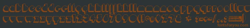 Шрифт Misirlouday – коричневые шрифты на чёрном фоне