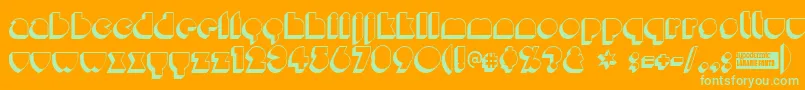 Misirlouday Font – Green Fonts on Orange Background