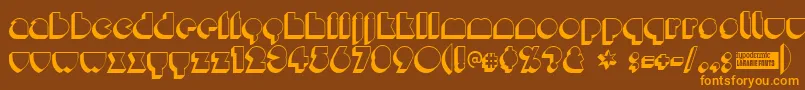 Misirlouday Font – Orange Fonts on Brown Background