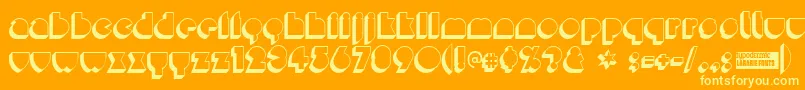 Misirlouday Font – Yellow Fonts on Orange Background