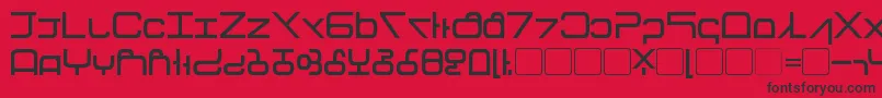 Tirolese Font – Black Fonts on Red Background