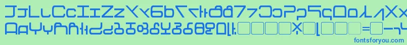 Tirolese Font – Blue Fonts on Green Background