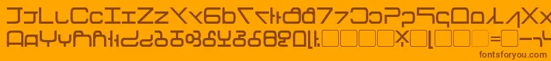 Tirolese Font – Brown Fonts on Orange Background