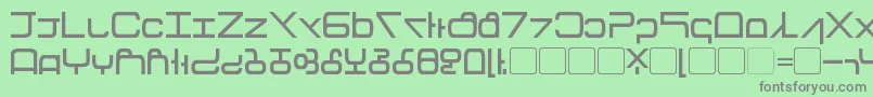 フォントTirolese – 緑の背景に灰色の文字