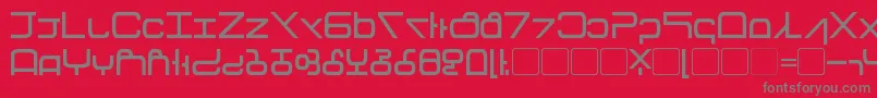Tirolese Font – Gray Fonts on Red Background