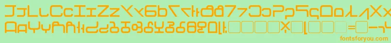 Tirolese Font – Orange Fonts on Green Background