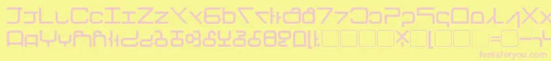 Tirolese Font – Pink Fonts on Yellow Background