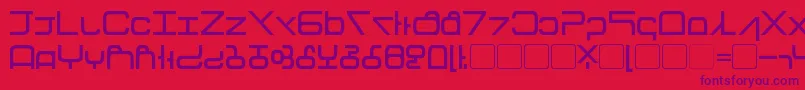 Tirolese Font – Purple Fonts on Red Background
