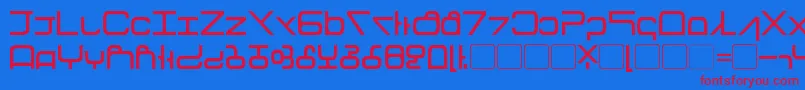 Tirolese Font – Red Fonts on Blue Background