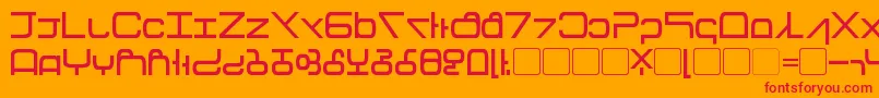 Tirolese Font – Red Fonts on Orange Background