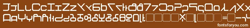 フォントTirolese – 茶色の背景に白い文字