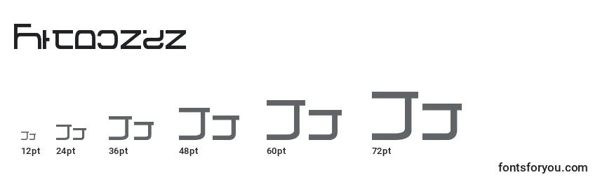 Размеры шрифта Tirolese