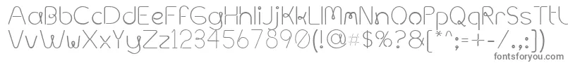 MetalSpagetti-fontti – harmaat kirjasimet valkoisella taustalla