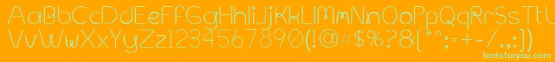 MetalSpagetti Font – Green Fonts on Orange Background