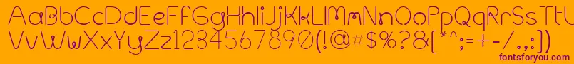 MetalSpagetti Font – Purple Fonts on Orange Background