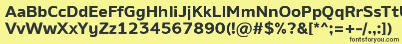 AminoBold Font – Black Fonts on Yellow Background