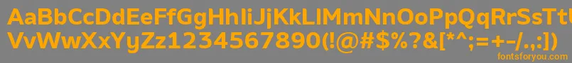 AminoBold-Schriftart – Orangefarbene Schriften auf grauem Hintergrund