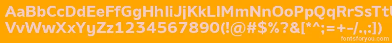 AminoBold Font – Pink Fonts on Orange Background