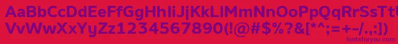 AminoBold Font – Purple Fonts on Red Background