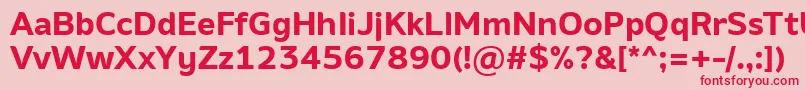 AminoBold Font – Red Fonts on Pink Background