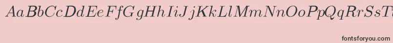 CmMathItalic-Schriftart – Schwarze Schriften auf rosa Hintergrund