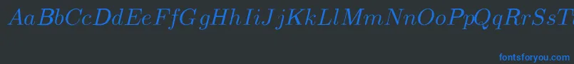 CmMathItalic Font – Blue Fonts on Black Background