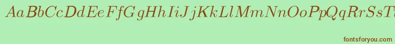 Шрифт CmMathItalic – коричневые шрифты на зелёном фоне