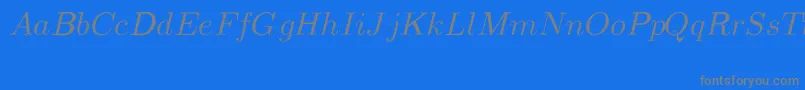 CmMathItalic Font – Gray Fonts on Blue Background