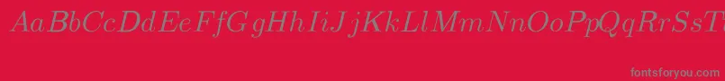 フォントCmMathItalic – 赤い背景に灰色の文字