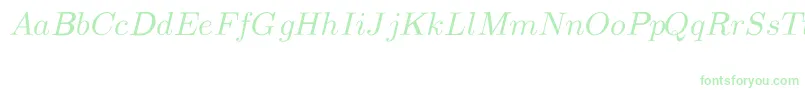 CmMathItalic Font – Green Fonts on White Background