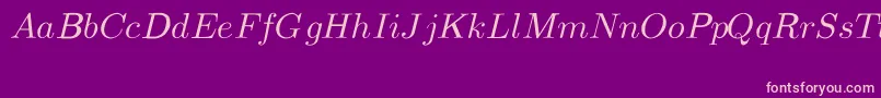 Police CmMathItalic – polices roses sur fond violet