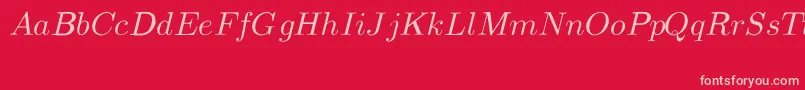 CmMathItalic Font – Pink Fonts on Red Background