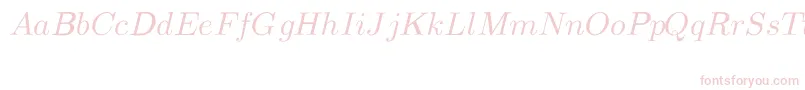 Czcionka CmMathItalic – różowe czcionki na białym tle