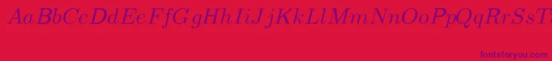 CmMathItalic Font – Purple Fonts on Red Background