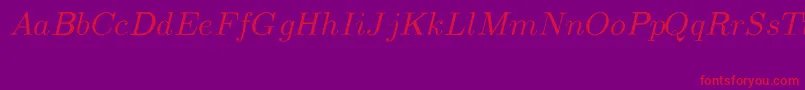 CmMathItalic Font – Red Fonts on Purple Background