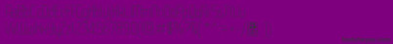 WoxModelistHairlineDemo Font – Black Fonts on Purple Background