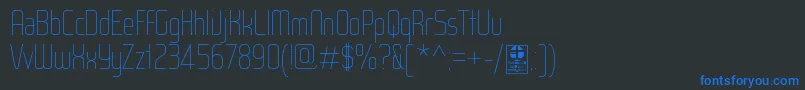 Más sobre la fuente WoxModelistHairlineDemo fuente WoxModelistHairlineDemo – Fuentes Azules Sobre Fondo Negro